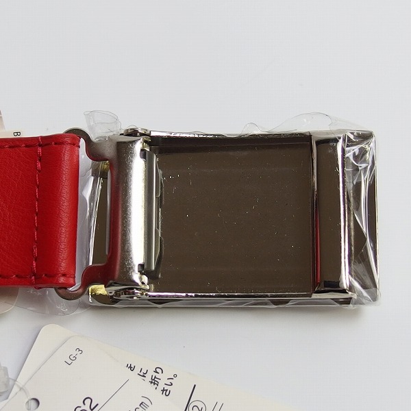 実際に弊社で買取させて頂いた【未使用】le coq sportif/ルコックスポルティフ フィットバックルベルト レッド F 最長105cm QG0662の画像 3枚目