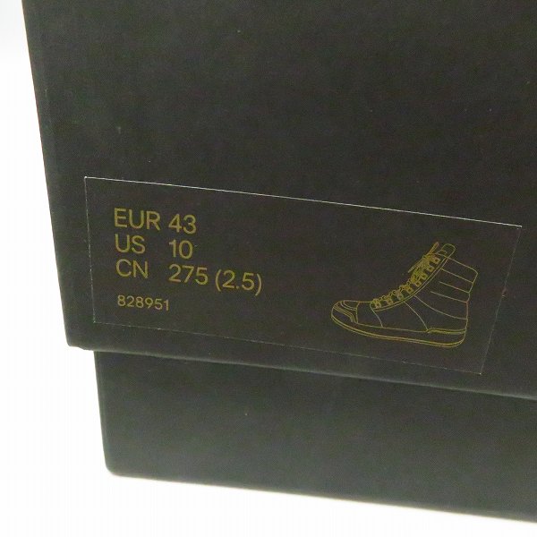 実際に弊社で買取させて頂いたBALMAIN×H＆M/バルマン×エイチアンドエム ハイカットスニーカー/EUR43の画像 9枚目