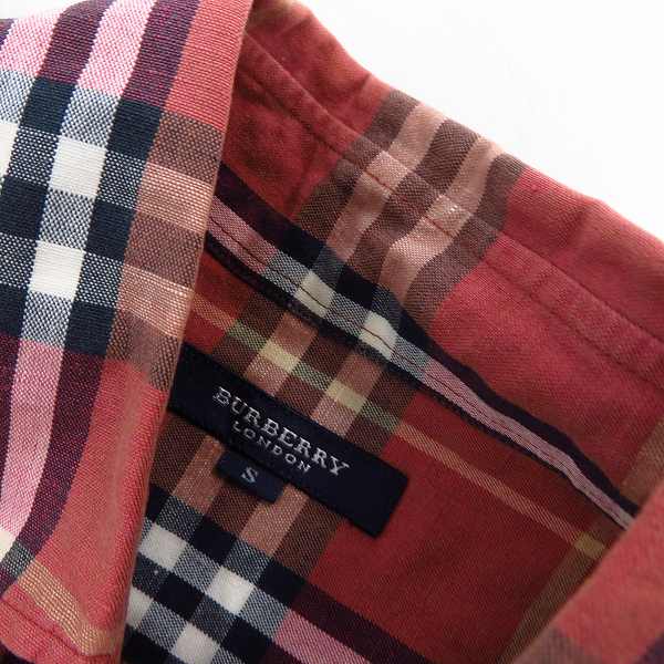 実際に弊社で買取させて頂いたBURBERRY LONDON/バーバリーロンドン チェック柄 半袖シャツ Sの画像 2枚目