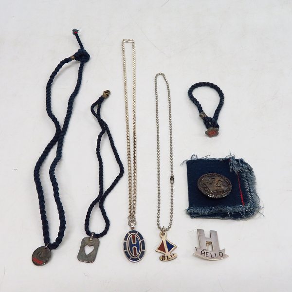 実際に弊社で買取させて頂いたハリウッドランチマーケット/ハリラン/ブルーブルー/ガイジンメイド ネックレス/ブレスレット/ピンバッジ他 7点セット