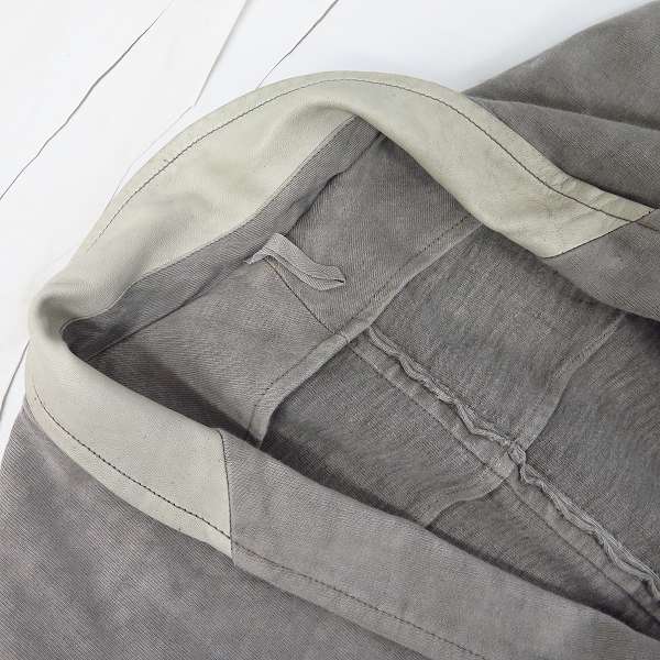 実際に弊社で買取させて頂いたThe Viridi-anne/ヴィリジアン 上襟レザー切替 コットン ジャケット コート VI-1869-06/2の画像 5枚目