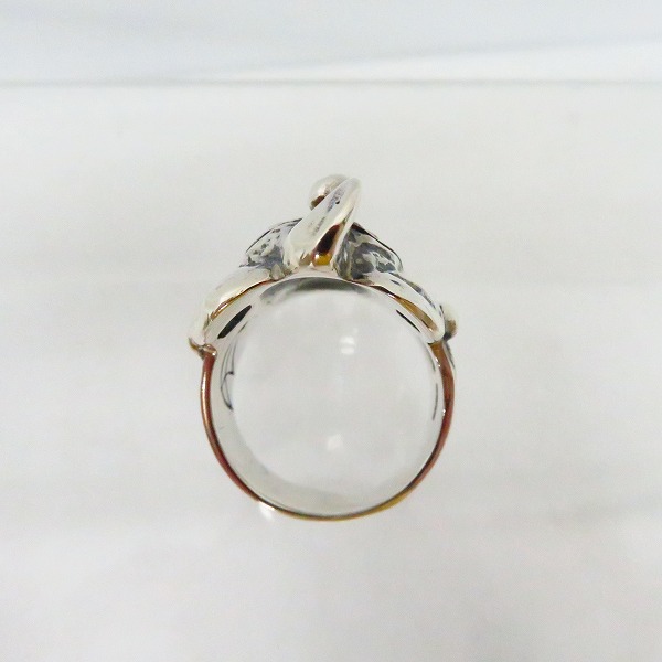 実際に弊社で買取させて頂いた【ギャラ付き】CRAZY PIG/クレイジーピッグ JOKER SKULL RING/ジョーカースカル リング ＃1043/19号の画像 5枚目