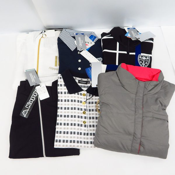 実際に弊社で買取させて頂いた【未使用】kappa/カッパ ゴルフ ダウンジャケット/ポロシャツ/トラックジャケット 他 Size：M 6点セット