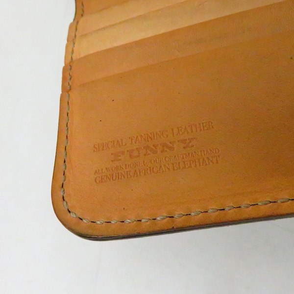 実際に弊社で買取させて頂いたFUNNY/ファニー エレファント/象革 長財布/ループキーホルダー 2点セットの画像 3枚目