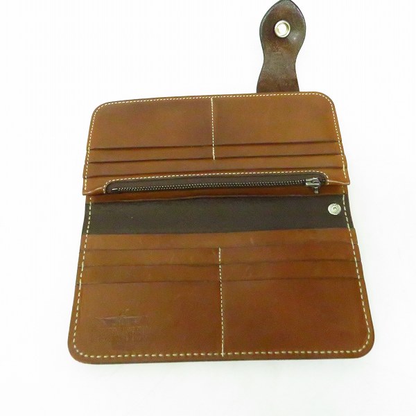 実際に弊社で買取させて頂いたFUNNY/ファニー カービングレザー 長財布/ループキーホルダー 2点セットの画像 1枚目