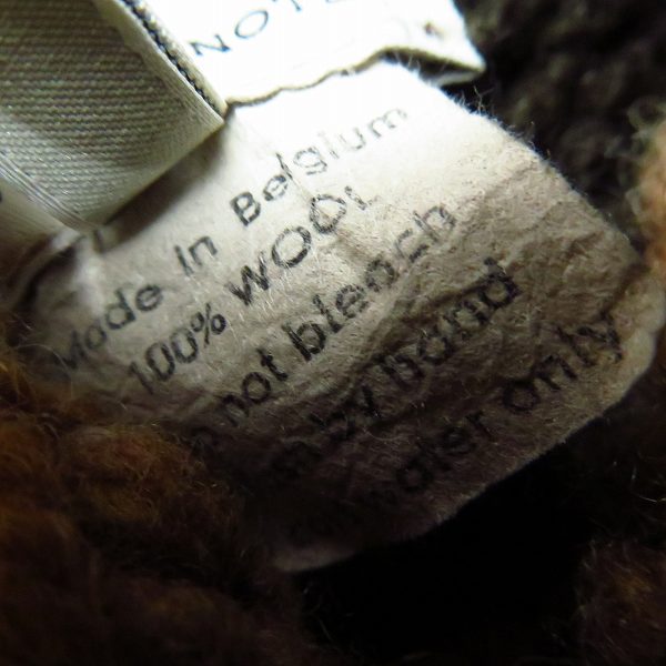 実際に弊社で買取させて頂いたDries Van Noten/ドリスヴァンノッテン マルチカラー ボーダー ロング丈 タートルネック ウールセーター/Lの画像 3枚目