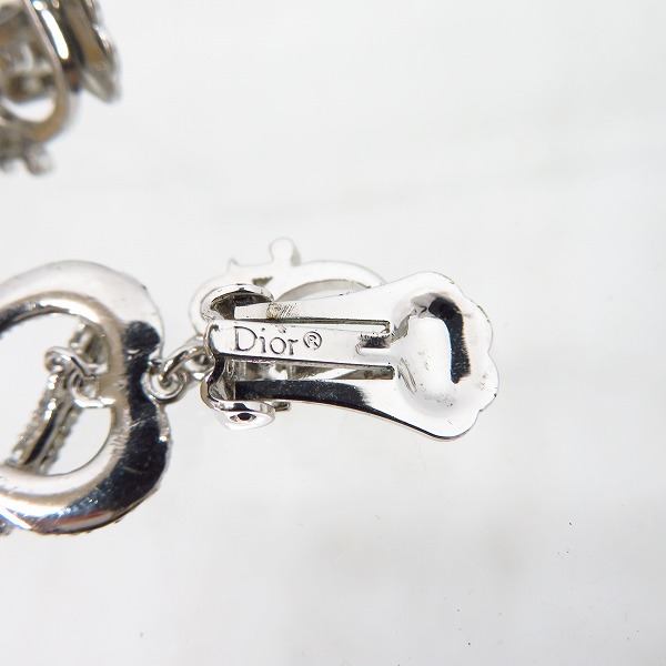 実際に弊社で買取させて頂いたChristian Dior/クリスチャンディオール ロゴ バタフライ ドロップ/ハート イヤリング 2点セットの画像 3枚目