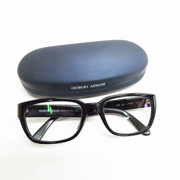 実際に弊社で買取させて頂いたGIORGIO ARMANI/ジョルジオアルマーニ イタリア製 眼鏡/メガネフレーム  843/020/LARGEの画像 7枚目