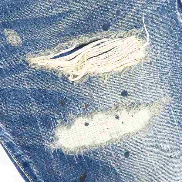 実際に弊社で買取させて頂いたUNIFORM EXPERIMENT/ユニフォーム エクスペリメント 加工 デニムパンツ UE-120060/1の画像 5枚目