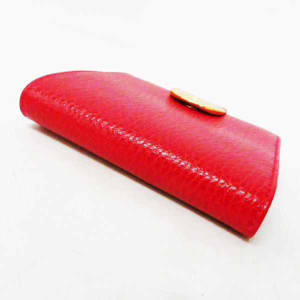 実際に弊社で買取させて頂いたBALLY/バリー 二つ折り レザー ウォレット/財布 レッドの画像 2枚目