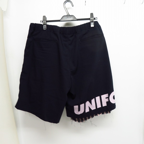 実際に弊社で買取させて頂いたuniform experiment/ユニフォームエクスペリメント ストライプ レイヤード ハーフパンツ UE-180026/4の画像 1枚目