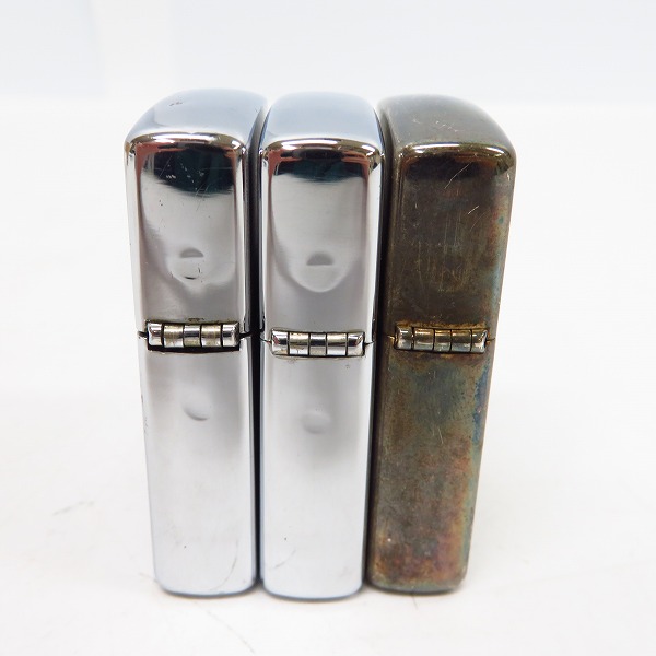 実際に弊社で買取させて頂いたZIPPO/ジッポー BURBERRY LONDON/バーバリー ロンドン ロゴ/無地 ブラッシュド加工等 97/98年製 3点セットの画像 2枚目