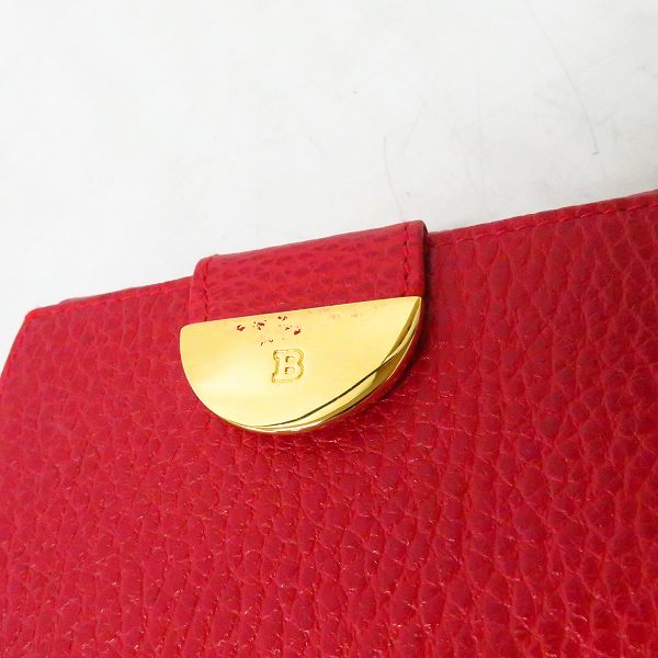 実際に弊社で買取させて頂いたBALLY/バリー 二つ折り レザー ウォレット/財布 レッドの画像 6枚目