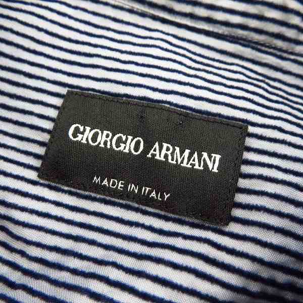実際に弊社で買取させて頂いたGIORGIO ARMANI/ジョルジオ アルマーニ シルクコットン ジップアップシャツ/39の画像 2枚目