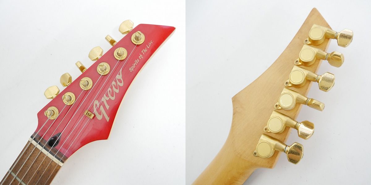 実際に弊社で買取させて頂いた★【難あり】Greco/グレコ Spirits of The Live SSH エレキギター ギグケース付きの画像 1枚目