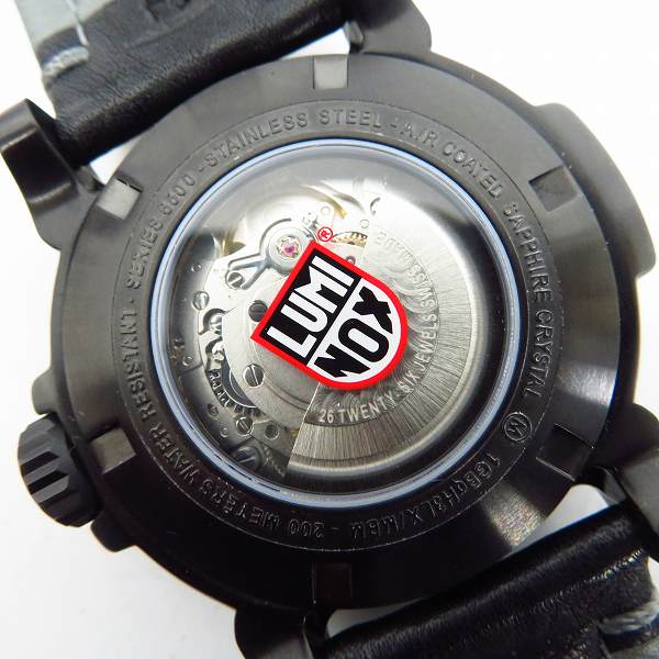 実際に弊社で買取させて頂いたLUMINOX/ルミノックス モダンマリナー AUTOMATIC 6500 SERIES BLACKOUT/ブラックアウト 自動巻きの画像 3枚目