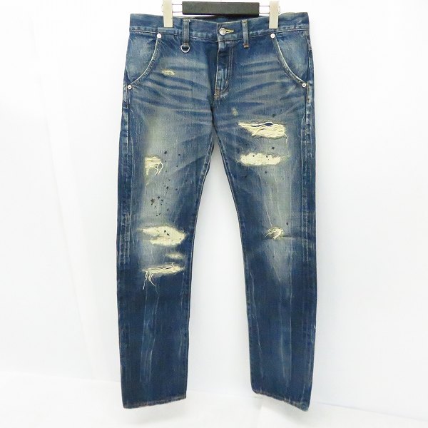 実際に弊社で買取させて頂いたUNIFORM EXPERIMENT/ユニフォーム エクスペリメント 加工 デニムパンツ UE-120060/1