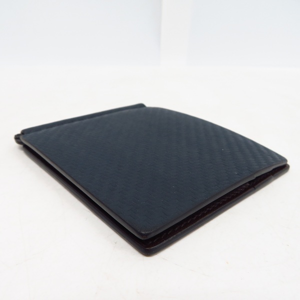 実際に弊社で買取させて頂いたdunhill/ダンヒル CHASSIS/シャーシ  レザー マネークリップ 札ばさみ/二つ折り財布 L2W585Nの画像 2枚目