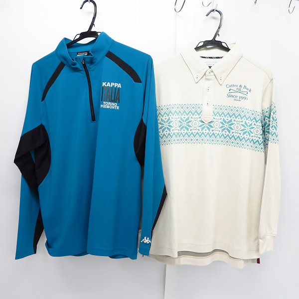 実際に弊社で買取させて頂いたKappa/カッパ CUTTER&BUCK/カッターアンドバック ゴルフウェア 長袖ポロシャツ/ハーフジップ LL/L 2点セット