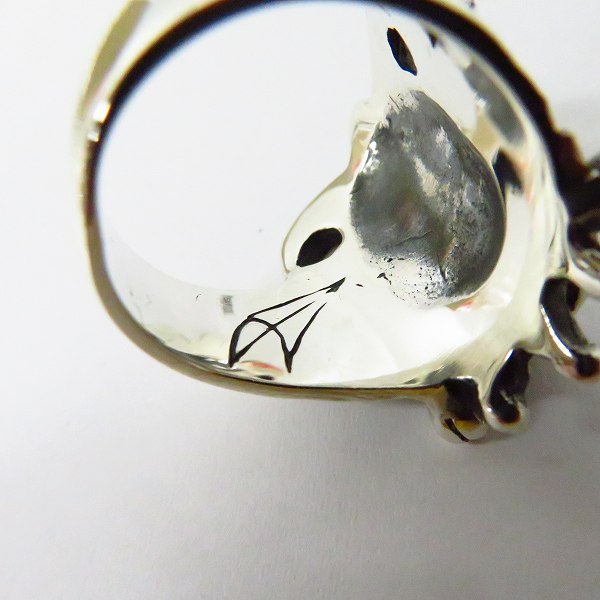 実際に弊社で買取させて頂いた【ギャラ付き】CRAZY PIG/クレイジーピッグ JOKER SKULL RING/ジョーカースカル リング ＃1043/19号の画像 6枚目