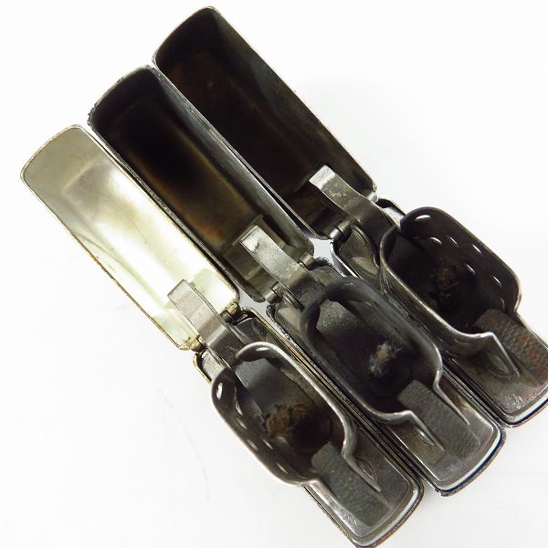 実際に弊社で買取させて頂いたZIPPO/ジッポー BURBERRY LONDON/バーバリー ロンドン ロゴ/無地 ブラッシュド加工等 97/98年製 3点セットの画像 4枚目