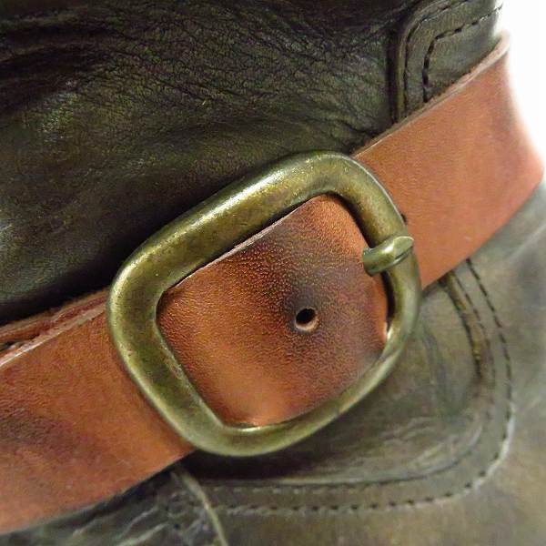 実際に弊社で買取させて頂いたalfredoBANNISTER/アルフレッドバニスター レザー バックジップ ブーツ/42の画像 8枚目