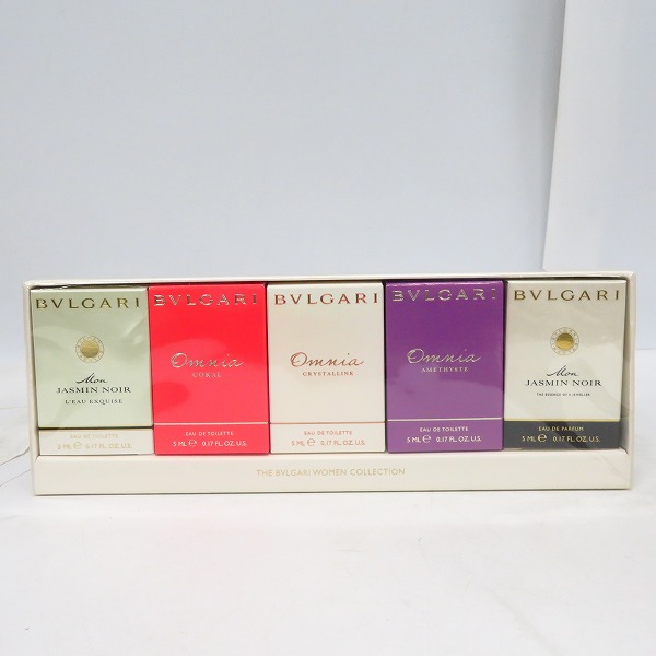 実際に弊社で買取させて頂いた【未開封】BVLGARI/ブルガリ ウーマンコレクション 香水ミニボトル 5ml×5本セット