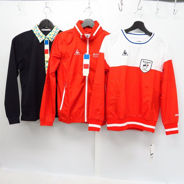 実際に弊社で買取させて頂いた【未使用】le coq sportif/ルコックスポルティフ ゴルフ ポロシャツ/中綿プルオーバー 等 Size：S/M 6点セットの画像 1枚目