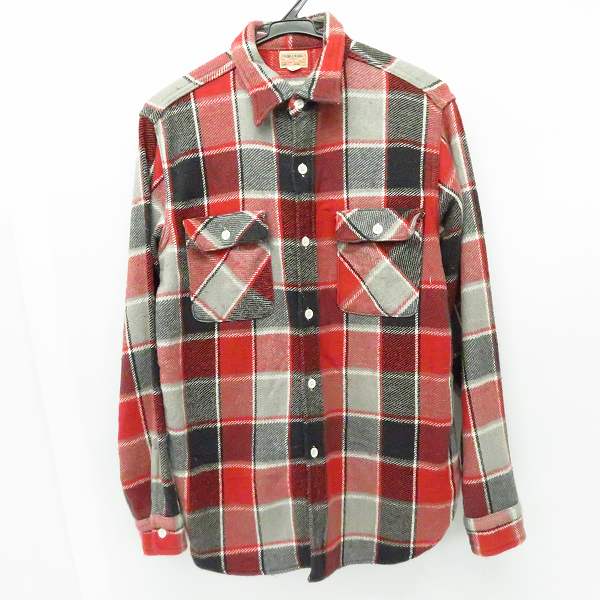 実際に弊社で買取させて頂いたDUBBLEWORKS/ダブルワークス フランネルシャツ レッド/グレー/ホワイト 40