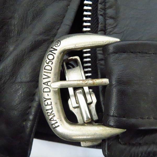 実際に弊社で買取させて頂いたHarley-Davidson/ハーレーダビッドソン レザー ダブルライダースジャケット/42の画像 7枚目