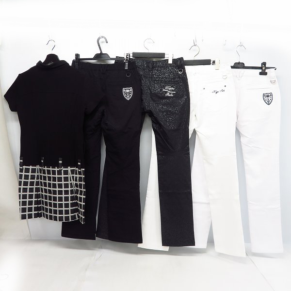 実際に弊社で買取させて頂いた【未使用】kappa/カッパ ゴルフ パンツ/ワンピース ブラック/ホワイト 他 Size：L/11 5点セットの画像 1枚目
