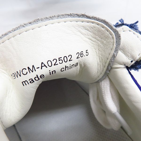 実際に弊社で買取させて頂いたkolor/カラー レザースニーカー ホワイト×パープル 19WCM-A02502/26.5の画像 5枚目