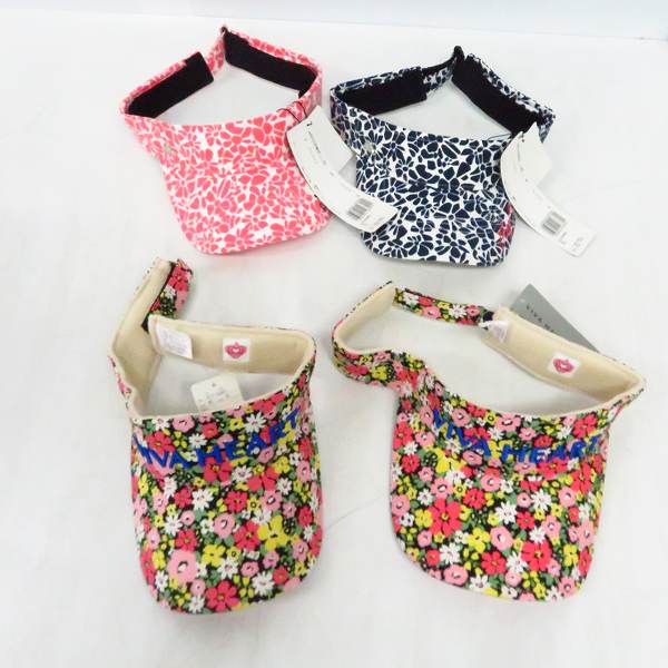 実際に弊社で買取させて頂いた【未使用/おまとめ20点↑】VIVA HEART/ビバハート Kappa/カッパ 他 ロゴ刺繍/花柄等 サンバイザー の画像 4枚目