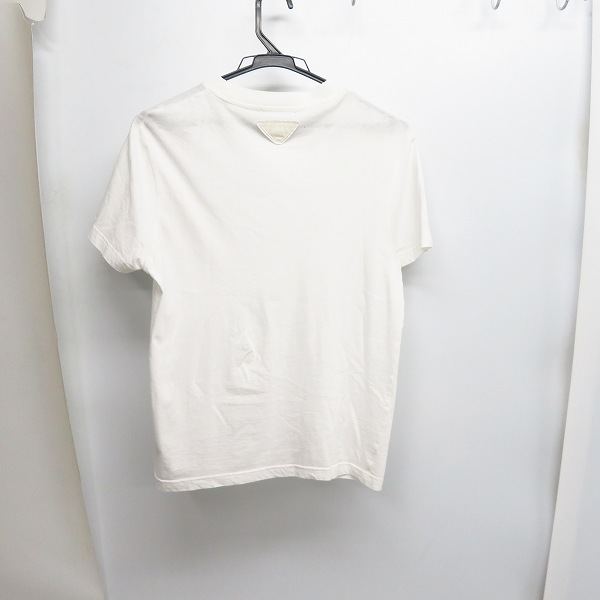 PRADA/プラダ 三角タグ ソリッドクルーネック Tシャツ UJM492 S151 ILK