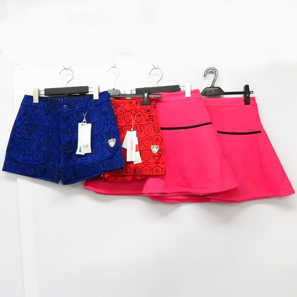 実際に弊社で買取させて頂いた【未使用】le coq sportif/ルコックスポルティフ ゴルフ スカート ピンク/ブラック/イエロー 他 Size：7/9 8点セットの画像 2枚目