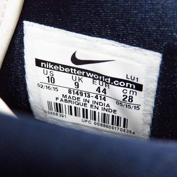 実際に弊社で買取させて頂いた【未使用】GOODENOUGH ×NIKE×Fragment Design COURT FORCE SP/コートフォース 814913-414 28の画像 5枚目