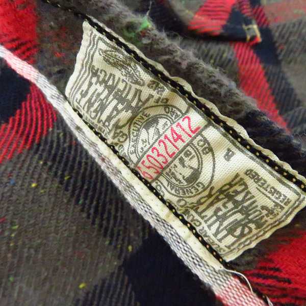 実際に弊社で買取させて頂いたSUGAR CANE/シュガーケーン 9oz FICTION ROMANCE トロイ チェック ワークシャツ SC28284/XLの画像 3枚目