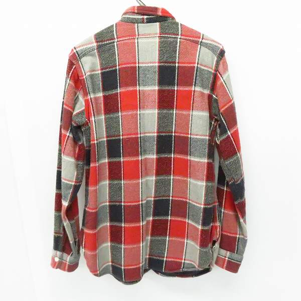 実際に弊社で買取させて頂いたDUBBLEWORKS/ダブルワークス フランネルシャツ レッド/グレー/ホワイト 40の画像 1枚目
