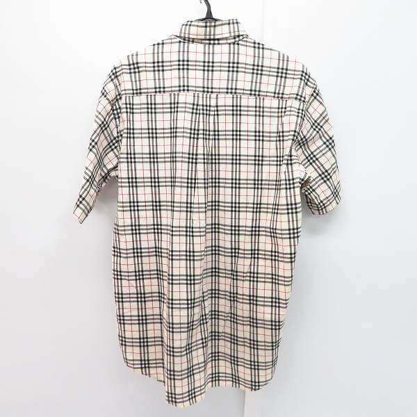 実際に弊社で買取させて頂いたBURBERRY LONDON/バーバリーロンドン ホース刺繍 チェック柄 半袖シャツ Sの画像 1枚目