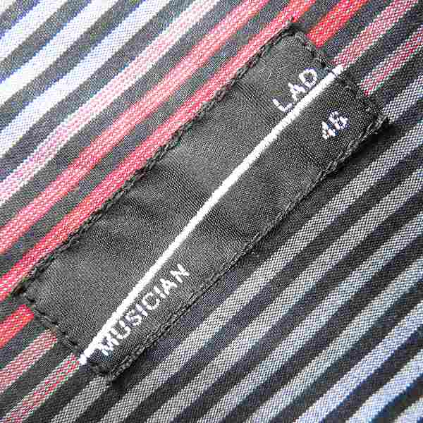 実際に弊社で買取させて頂いたLAD MUSICIAN/ラッドミュージシャン BIG SHIRTストライプ柄オーバーサイズ長袖シャツ 2118-117/46の画像 2枚目