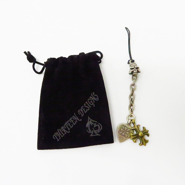 実際に弊社で買取させて頂いたTHIRTEEN DESIGNS/サーティーンデザインズ スカル クロス チャーム キーホルダーの画像 5枚目