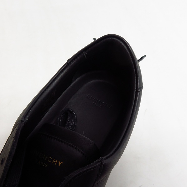 実際に弊社で買取させて頂いたGIVENCHY/ジバンシー レザー ローカットスニーカー ブラック 42の画像 4枚目