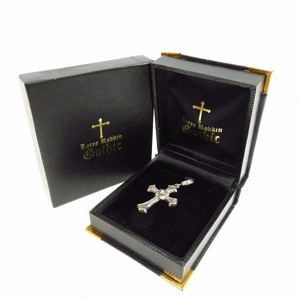 実際に弊社で買取させて頂いたLoree Rodkin Gothic/ローリーロドキン ゴシック アンティークリーフクロスペンダントの画像 5枚目