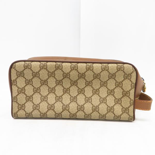 実際に弊社で買取させて頂いたGUCCI/グッチ  セカンドバッグ GG 014.122.6087 ブラウン ポーチ の画像 1枚目