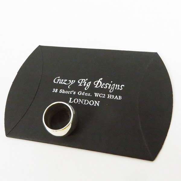 実際に弊社で買取させて頂いたCRAZY PIG/クレイジーピッグ 14mm WIDE BAND RING/14ミリ ワイドバンド リング ＃234/9.5号の画像 6枚目