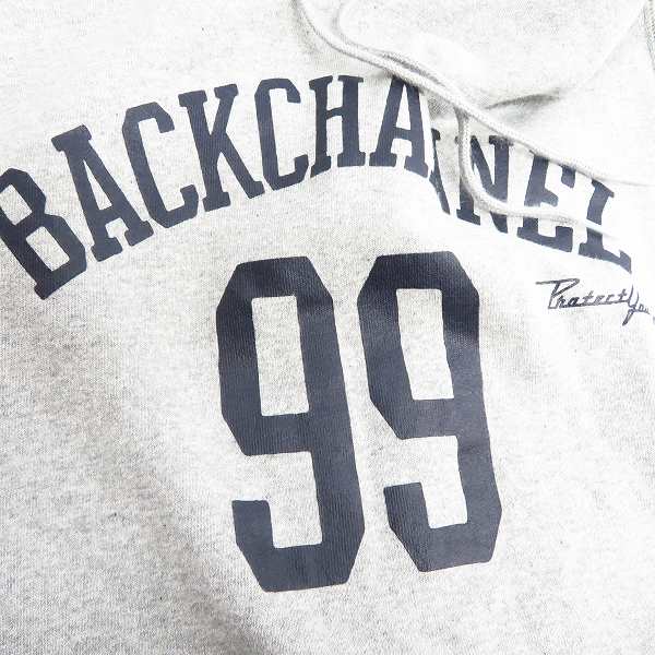 実際に弊社で買取させて頂いたBackChannel/バックチャンネル プルオーバー パーカー グレー/Sの画像 7枚目