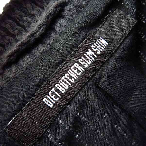 実際に弊社で買取させて頂いたDIET BUTCHER SLIM SKIN/ダイエットブッチャースリムスキン ワッフル加工 カーディガンの画像 2枚目