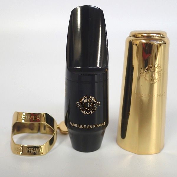 実際に弊社で買取させて頂いた【美品】Henri Selmer/セルマー  S80 C☆ ソプラノサックス用マウスピース リガチャー・キャップ付