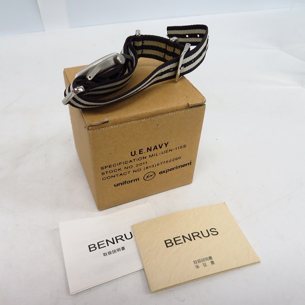 実際に弊社で買取させて頂いたuniform experiment×BENRUS ORIGINAL MILITARY WATCH 腕時計 UE-110102の画像 5枚目