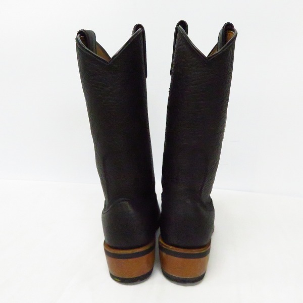実際に弊社で買取させて頂いたHARLEY-DAVIDSON/ハーレーダビッドソン ウエスタンブーツ メタルプレート付 ブラック US8.5の画像 1枚目